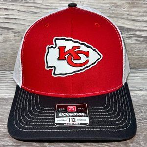 Kansas City Chiefs 3D Patch Snapback Trucker Hat- Red/ White/ Black